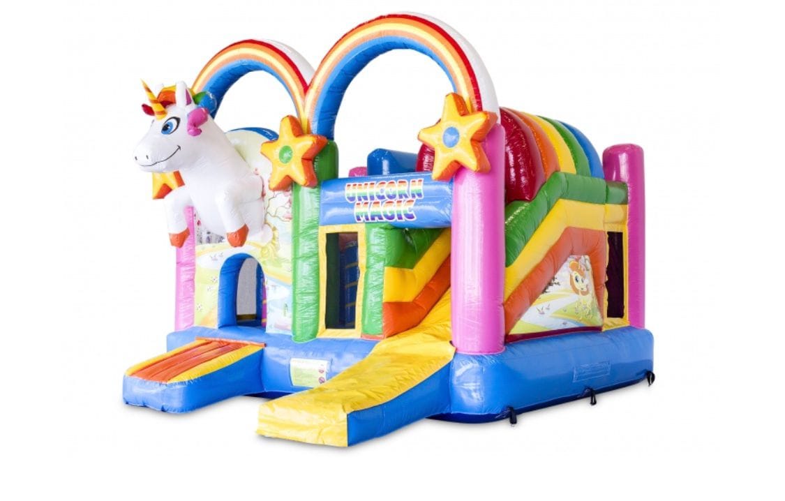 Unicorn multiplay springkasteel — foto 1